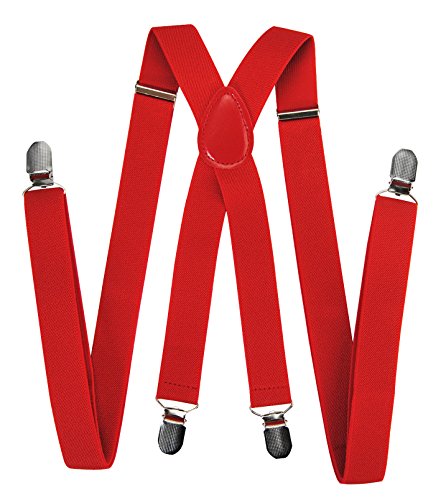 Bretelle per pantaloni di alta qualità disponibili in molti colori diversi con 4 clip forti 